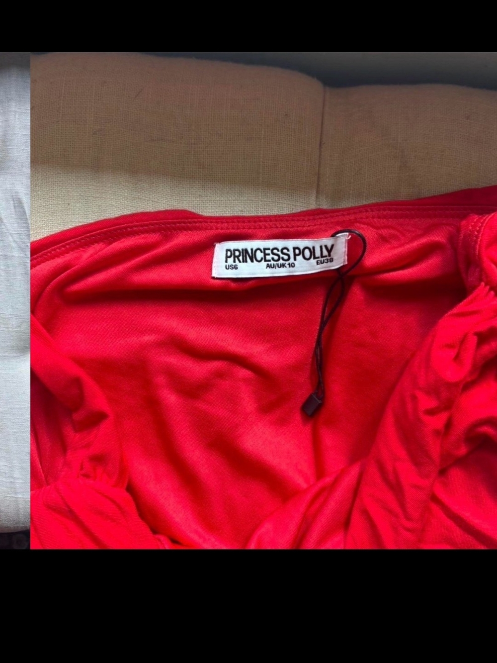 Princess Polly Red One-Shoulder Ruched Tank - Picture 2 of 4